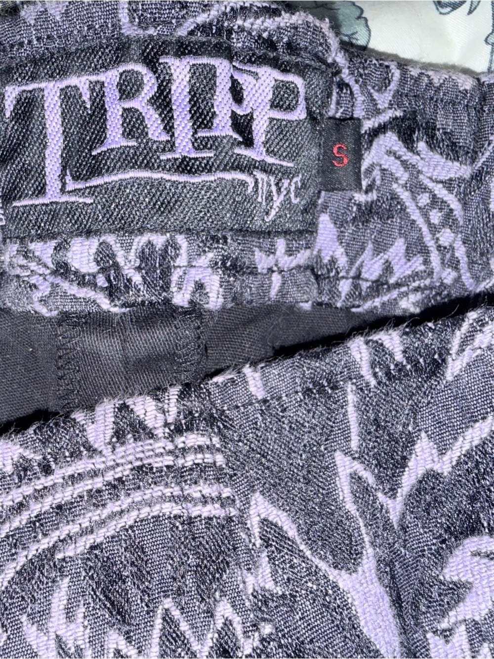 Tripp NYC Black and Lilac Patterned Dress - Picture 5 of 5